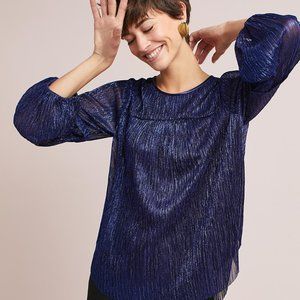 ANTHROPOLOGIE Moulinette Soeurs The Ruffled Metallic L
